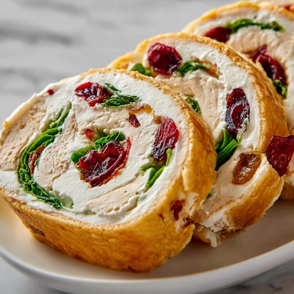 Turkey Cranberry Pinwheels Recipe - Recipe Image