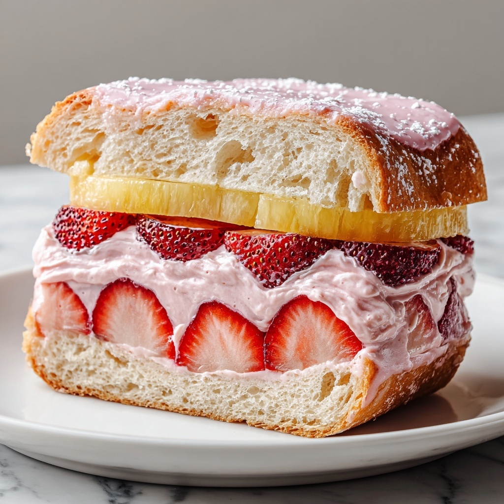 Strawberry and Cream Cheese Pineapple Bun Recipe - Recipe Image