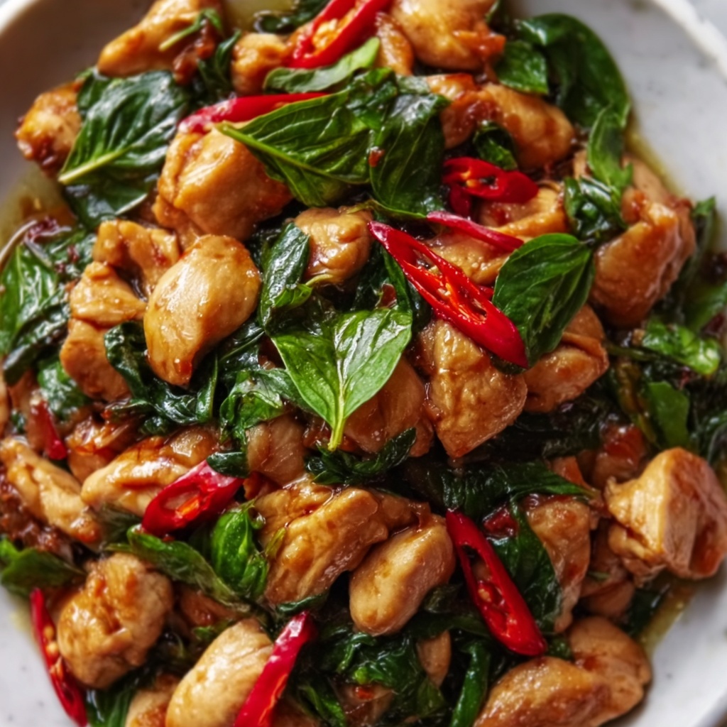 Thai Basil Chicken Recipe - Recipe Image