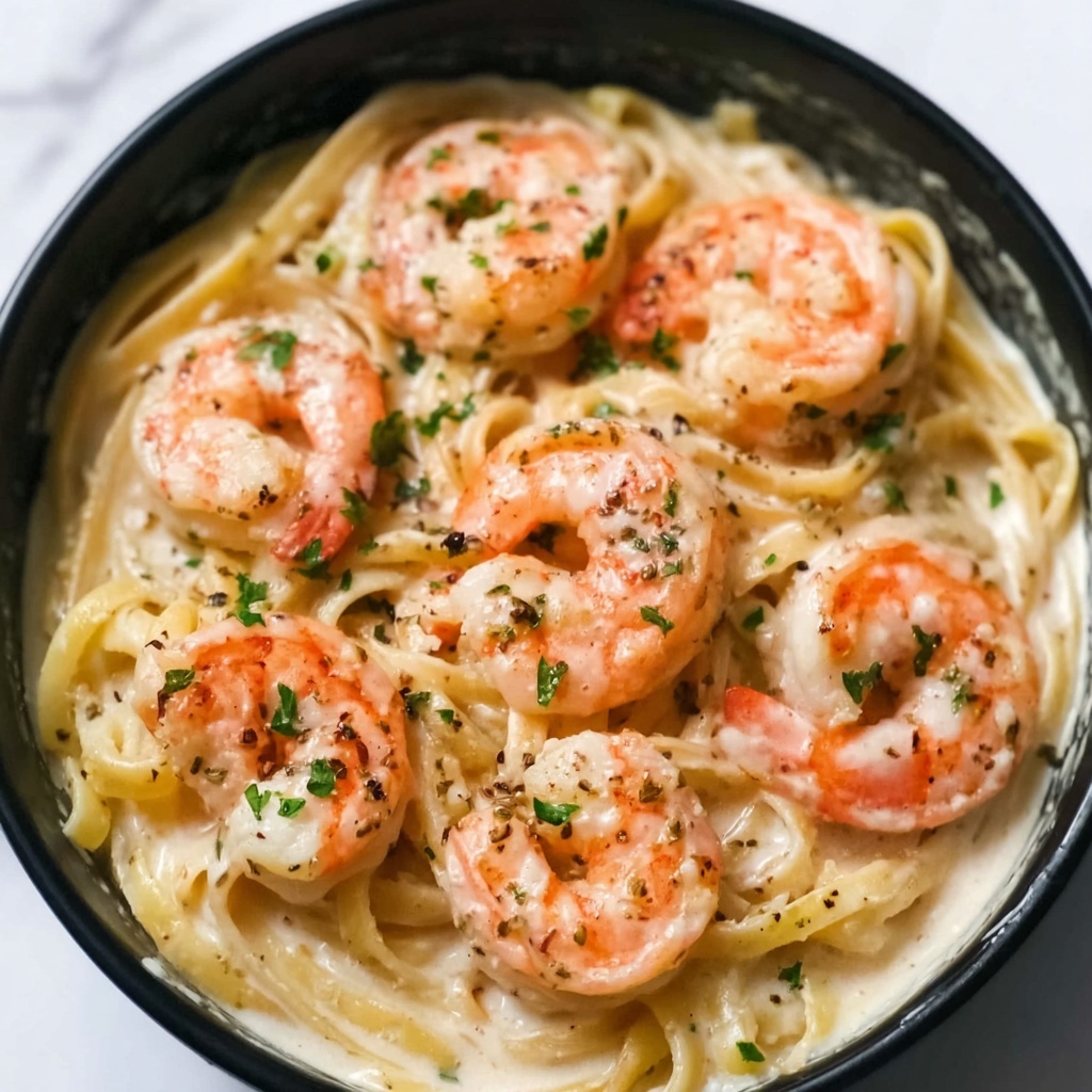Creamy Garlic Shrimp Pasta Recipe - Recipe Image