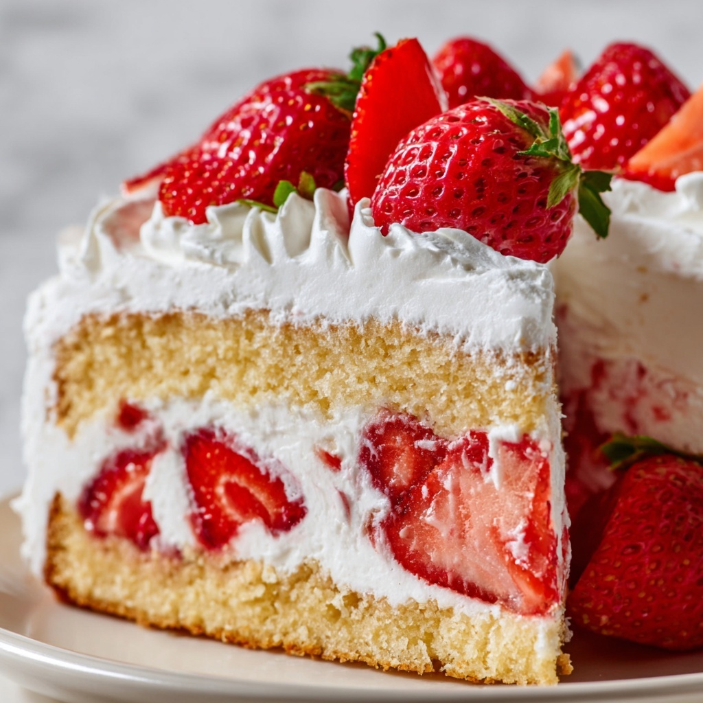Strawberry Angel Cake Recipe - Recipe Image