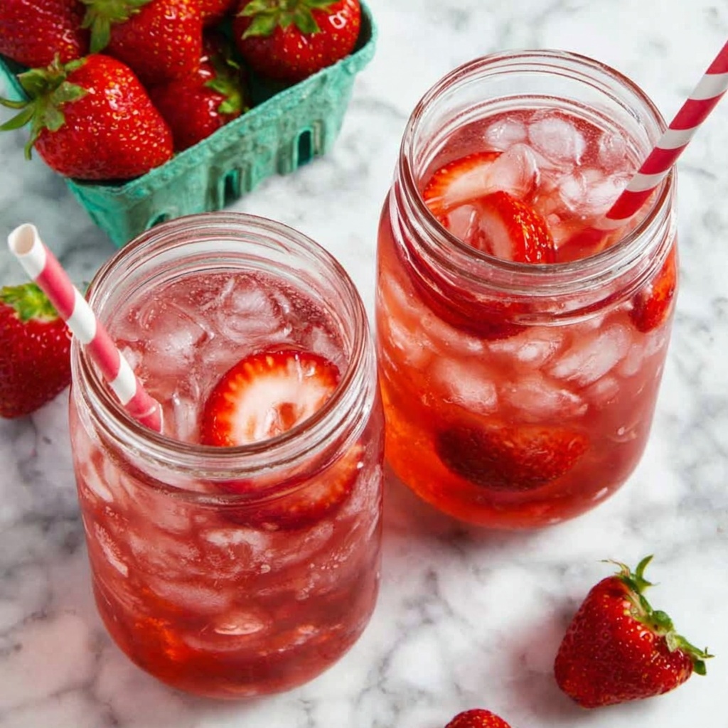 Southern Strawberry Sweet Iced Tea Recipe - Recipe Image