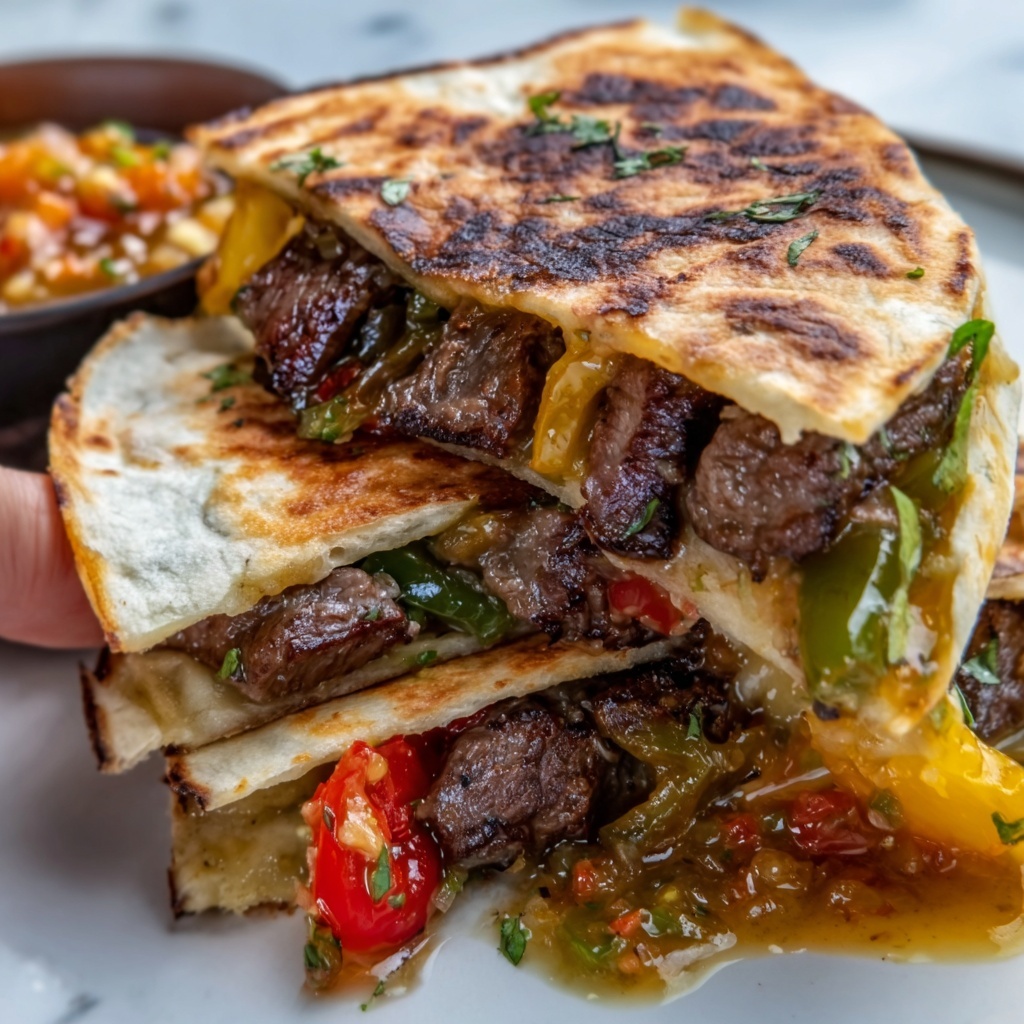 Chili Lime Steak Fajita Quesadillas Recipe - Recipe Image