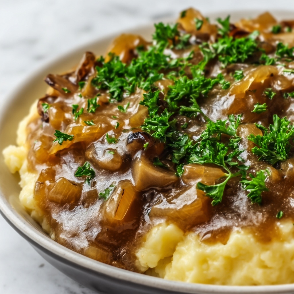 French Onion Skillet Sauce for Proteins, Vegetables, and Rice Recipe - Recipe Image