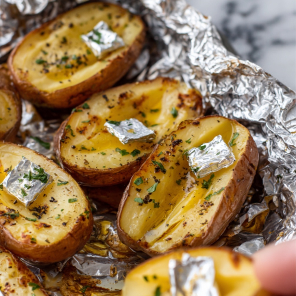 Crock Pot Foil-Wrapped Potatoes Recipe - Recipe Image
