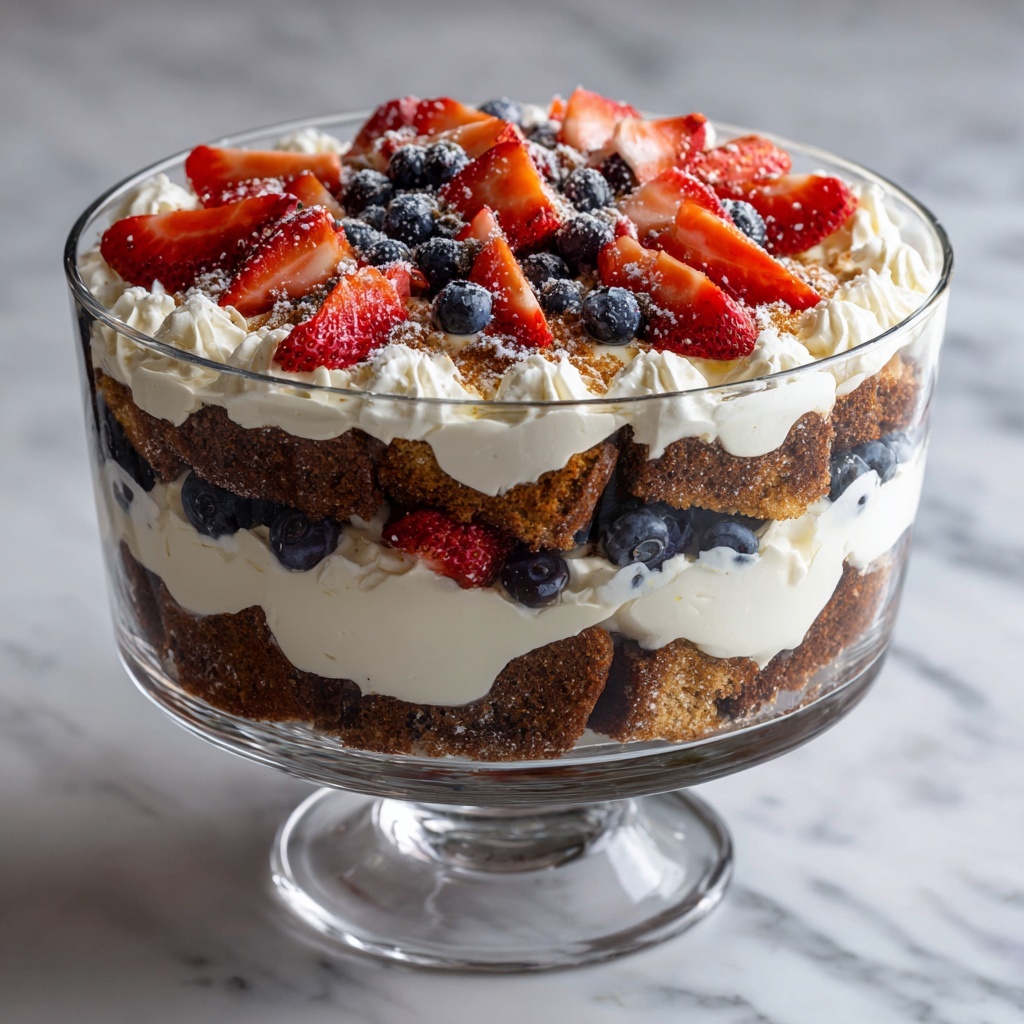 All-American Strawberry and Blueberry Trifle Recipe - Recipe Image