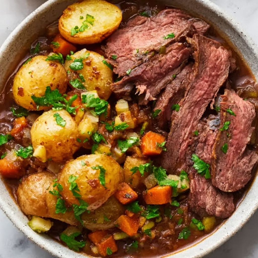 Slow Cooker Corned Beef and Potatoes Recipe - Recipe Image