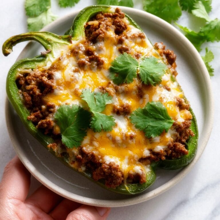 Beef and Rice Stuffed Poblano Peppers Recipe