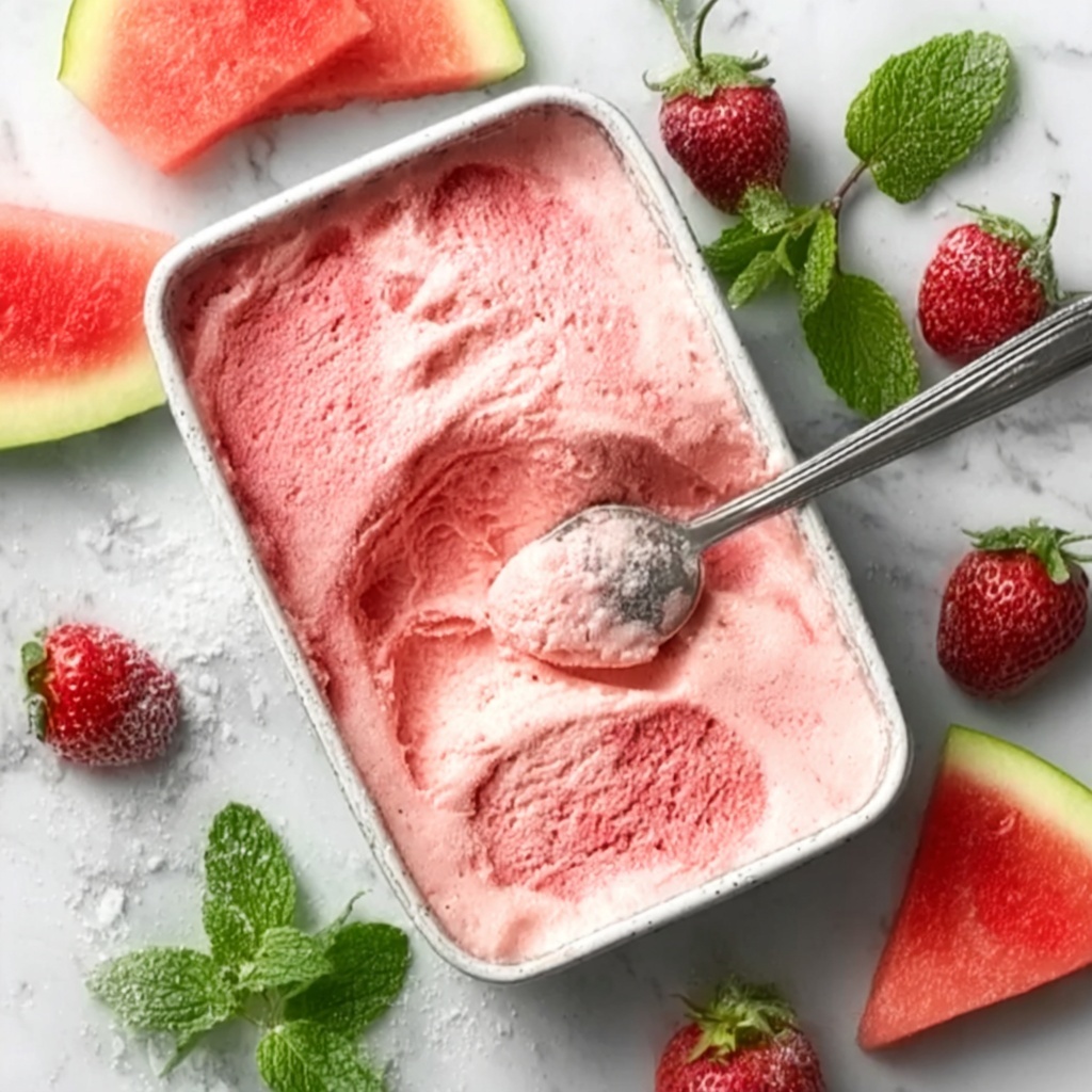 Watermelon Mint Sorbet Recipe - Recipe Image