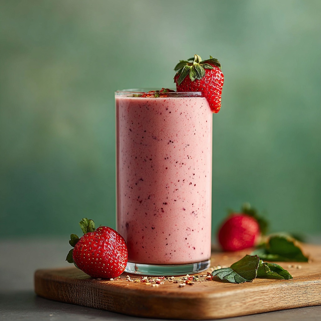 Fat Burning Strawberry Smoothie Recipe - Recipe Image