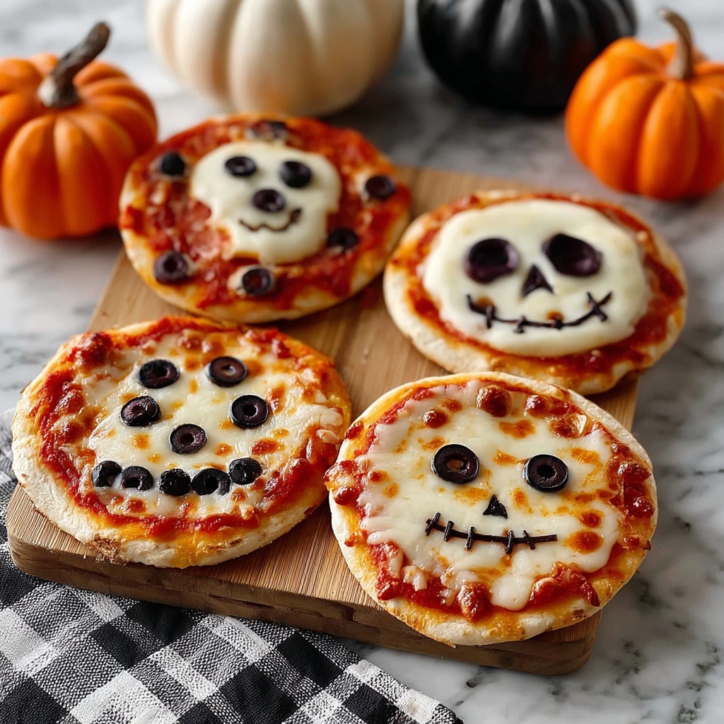 Easy Mini Halloween Pizzas Recipe - Recipe Image