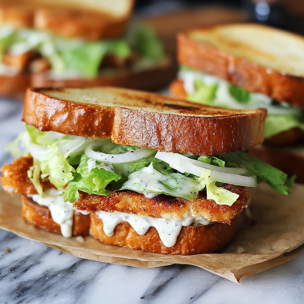 Chicken Caesar Sandwich Recipe - Quick & Easy Lunch Recipe - Recipe Image