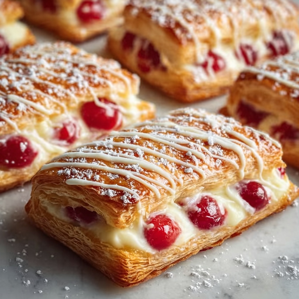 Easy Cherry Danish Pastry Recipe - Recipe Image