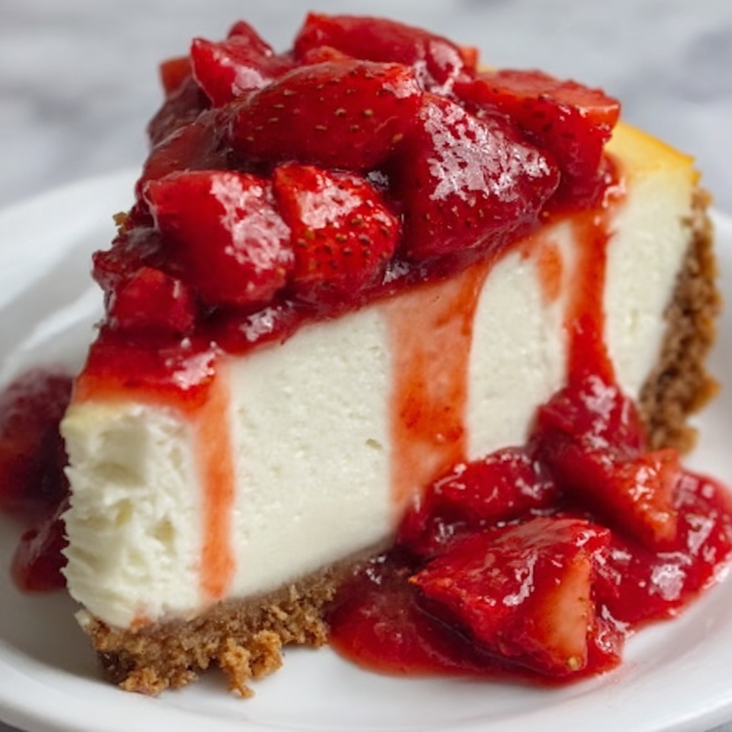 Strawberry Cheesecake Classic Dessert Recipe - Recipe Image