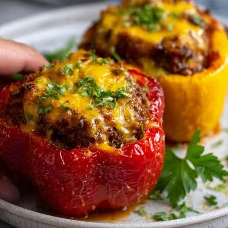 Smoky BBQ Meatloaf Stuffed Peppers Recipe