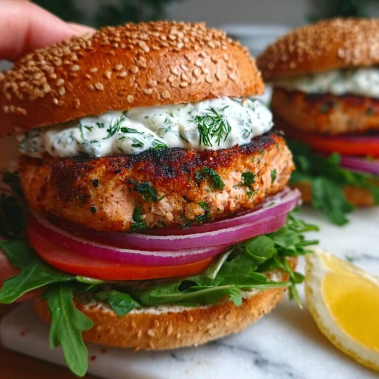 Salmon Burgers with Tzatziki Recipe