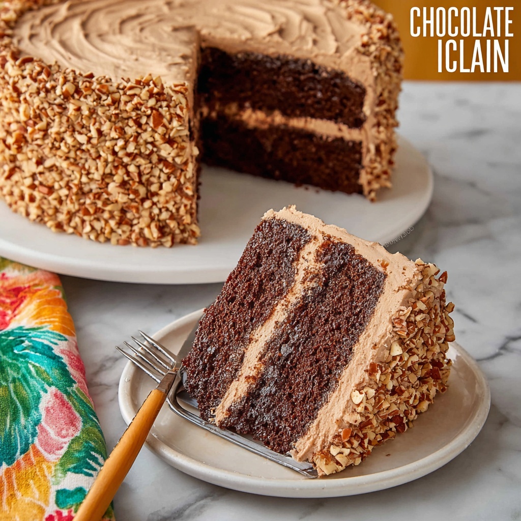 Chocolate Coconut Pecan Italian Creme Cake Recipe - Recipe Image
