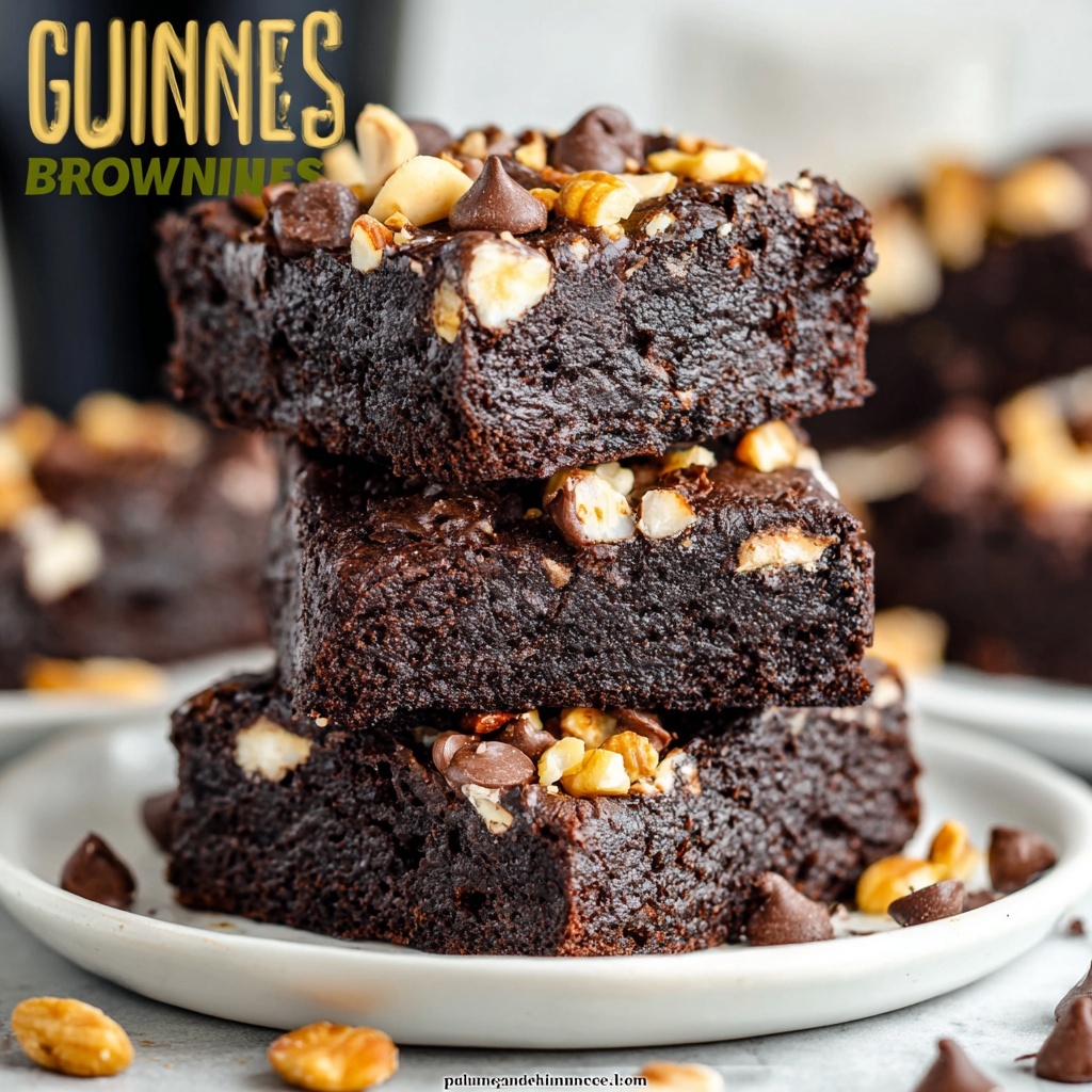 Triple Chocolate Guinness Brownies Recipe - Recipe Image