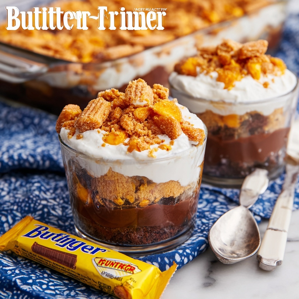 Butterfinger Brownie Trifle Recipe - Recipe Image