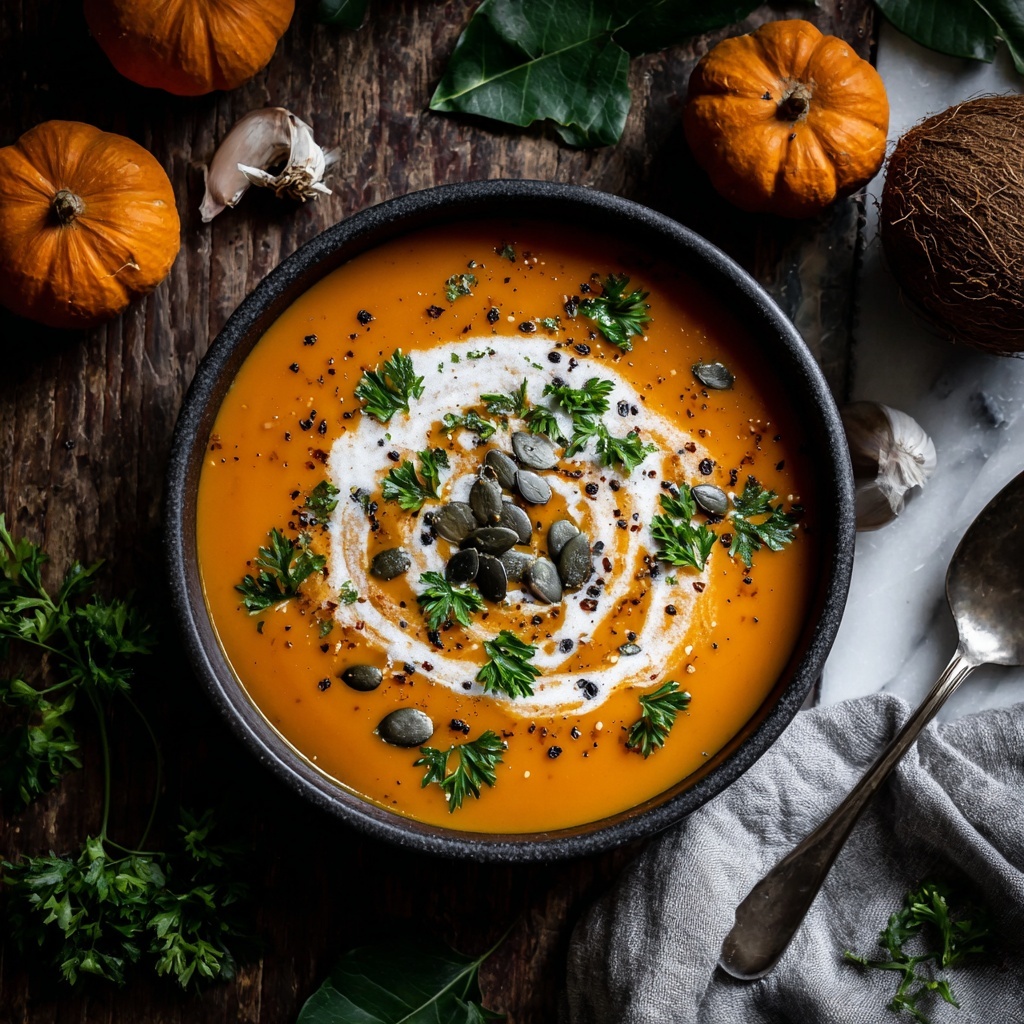 Coconut Curry Pumpkin Soup Recipe - Recipe Image