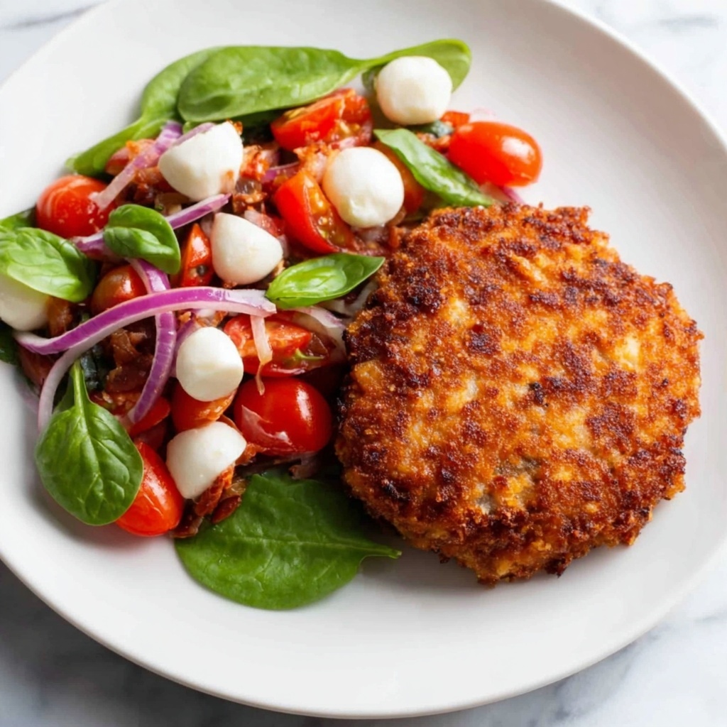 Chicken Milanese with Tomato, Mozzarella, and Basil Salad Recipe - Recipe Image