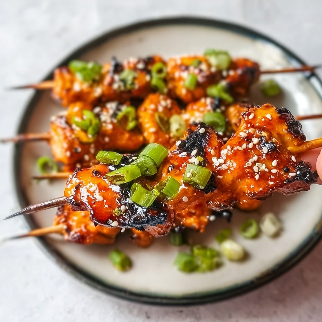 Honey Garlic Asian Chicken Kabobs Recipe - Recipe Image