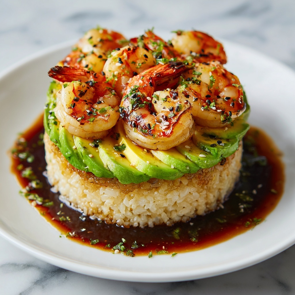 Spicy Shrimp Sushi Stacks Recipe - Recipe Image