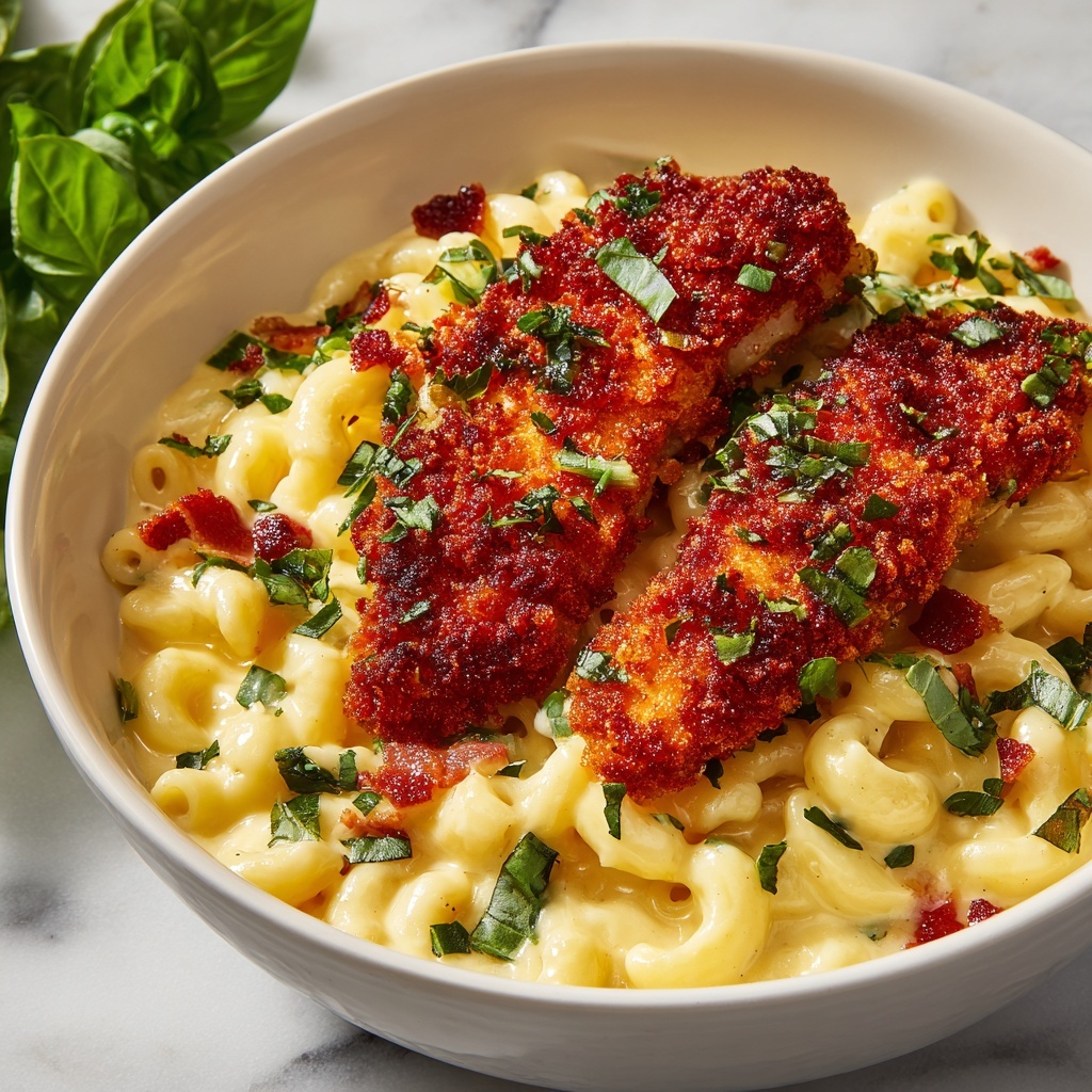 Honey Pepper Chicken Mac and Cheese Recipe - Recipe Image