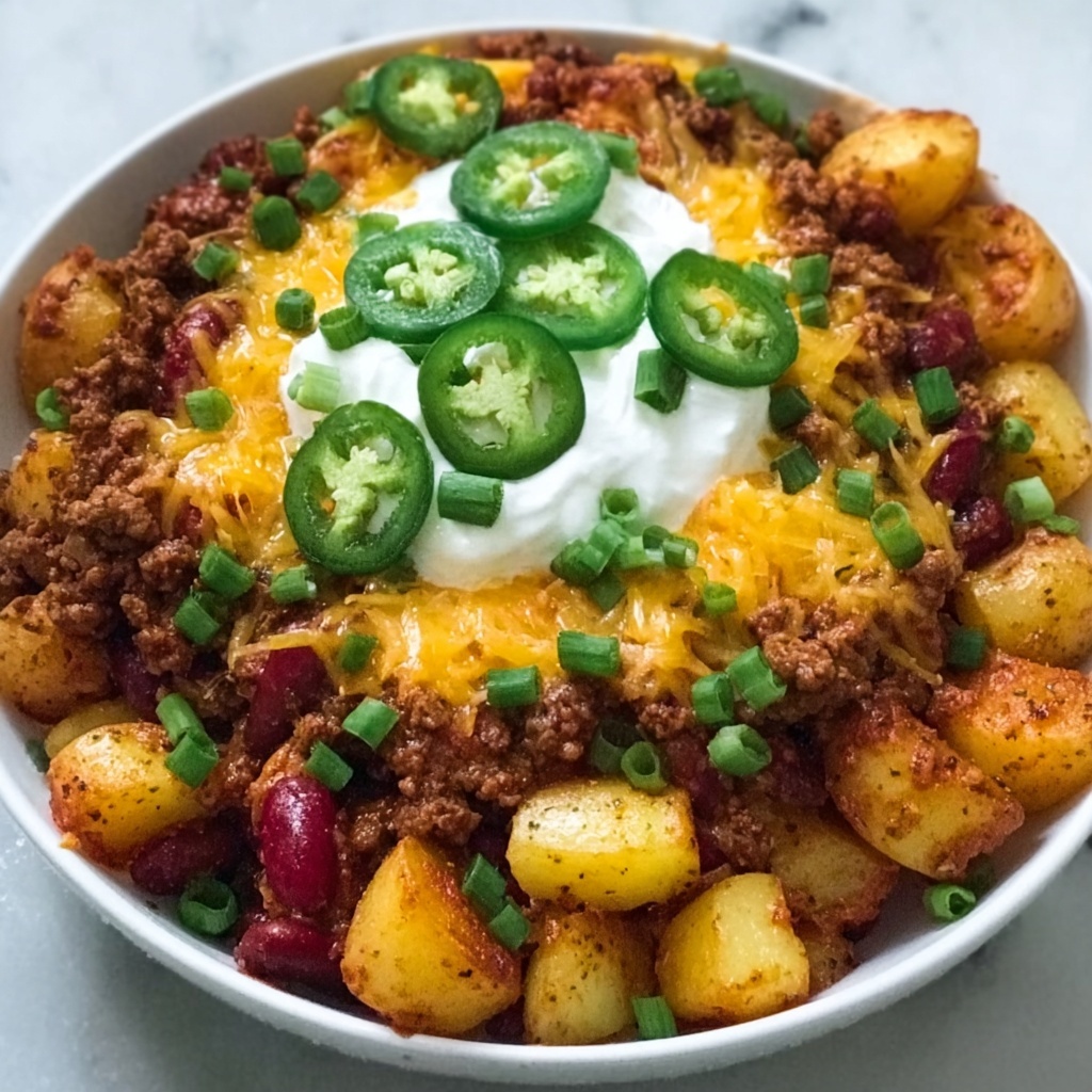 Chili Cheese Potato Skillet Recipe - Recipe Image