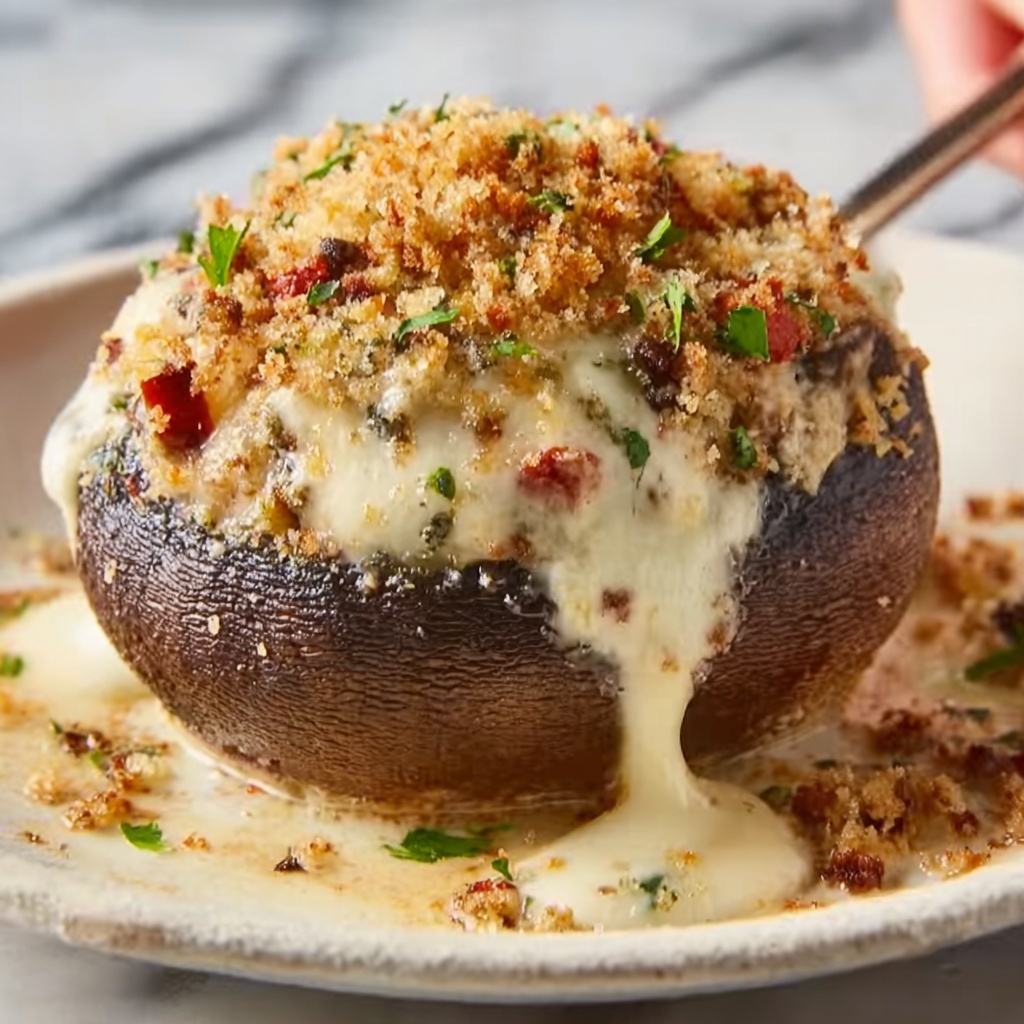 Olive Garden Stuffed Mushrooms Copycat Recipe - Recipe Image
