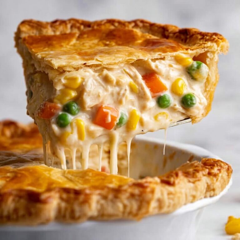 Biscuit Topped Cheesy Chicken Pot Pie Recipe
