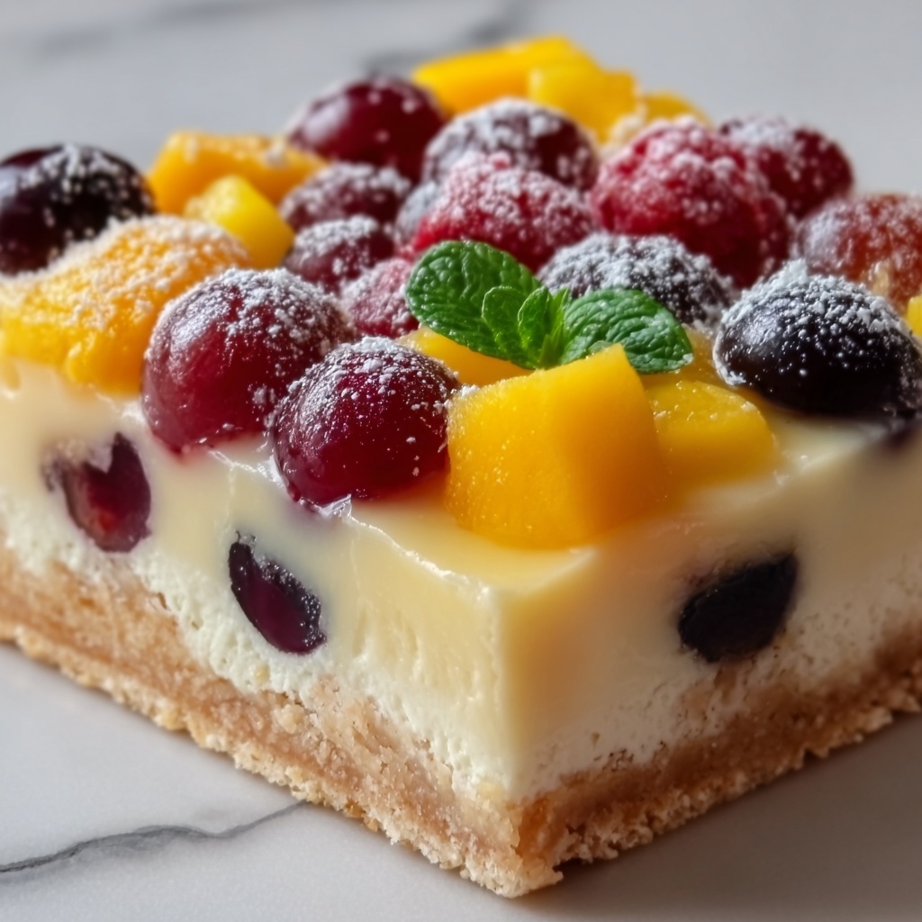 Fruit Custard Bars Recipe - Recipe Image