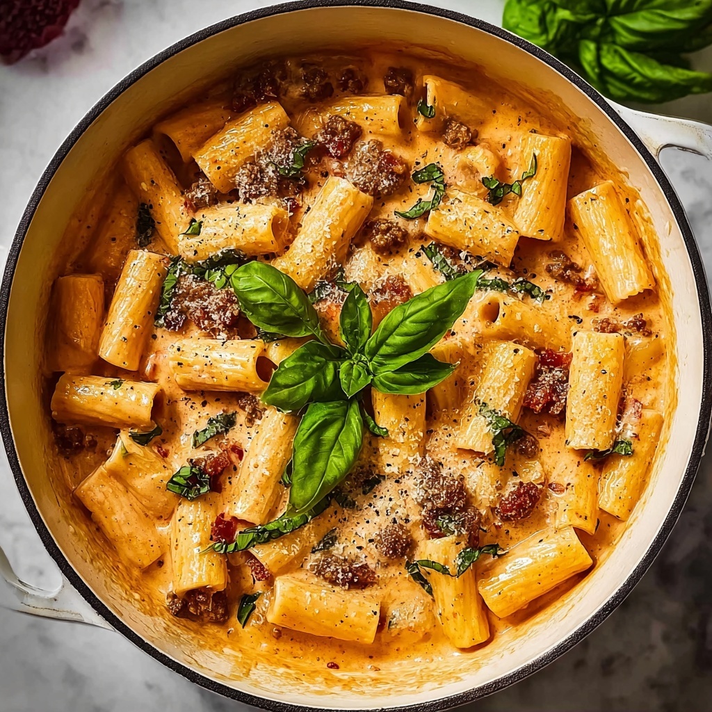 One Pot Creamy Hummus Pasta Recipe - Recipe Image