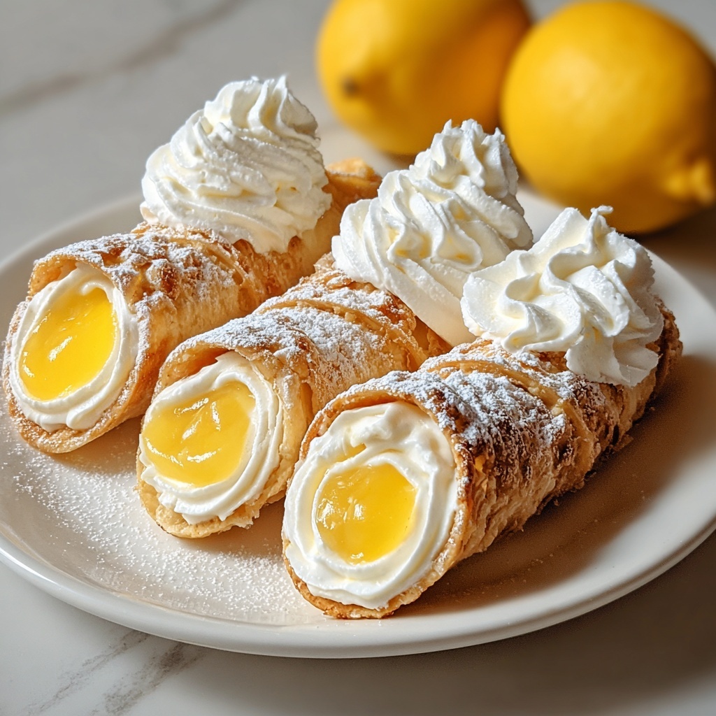 Zesty Lemon Meringue Pie Cannolis Recipe - Recipe Image