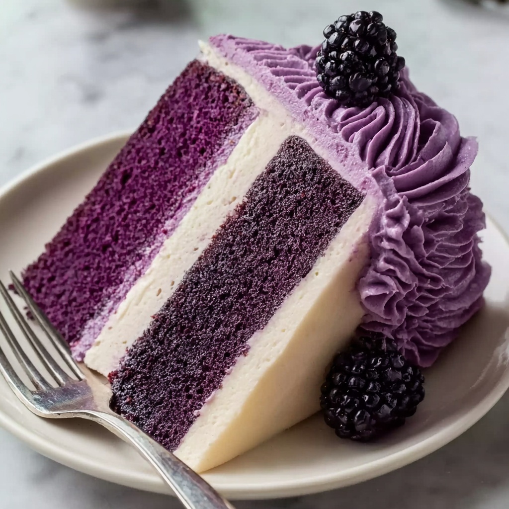 Purple Velvet Cake with White Chocolate Cream Cheese Frosting Recipe - Recipe Image
