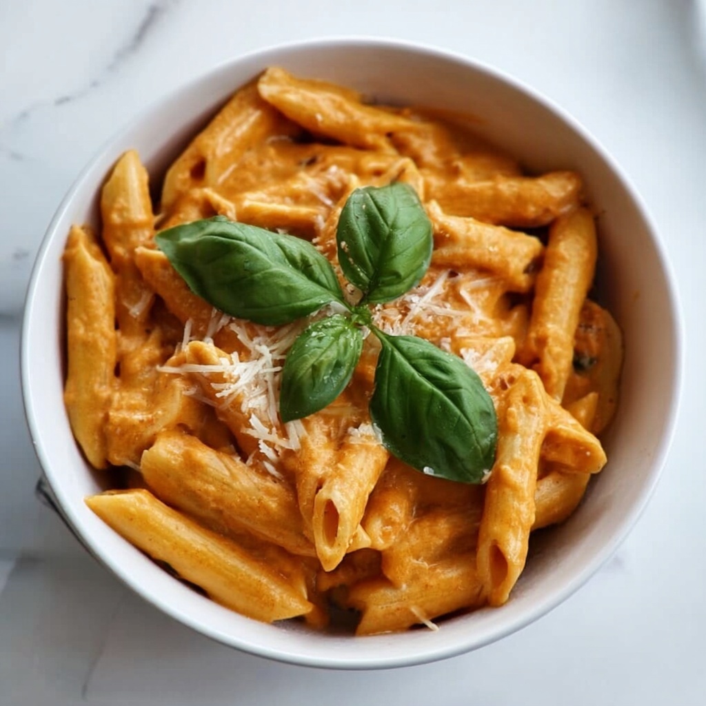 Creamy Tomato and Basil Penne Pasta Recipe - Recipe Image