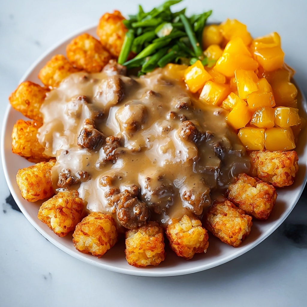 Tater Tot Breakfast Bowl with Sausage Gravy Recipe - Recipe Image