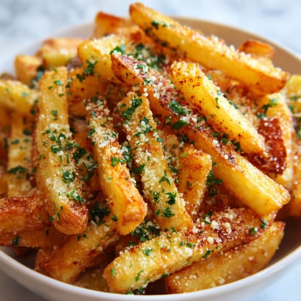 Crispy Air Fryer Garlic Fries: The Ultimate Seasoned Potato Snack Recipe - Recipe Image