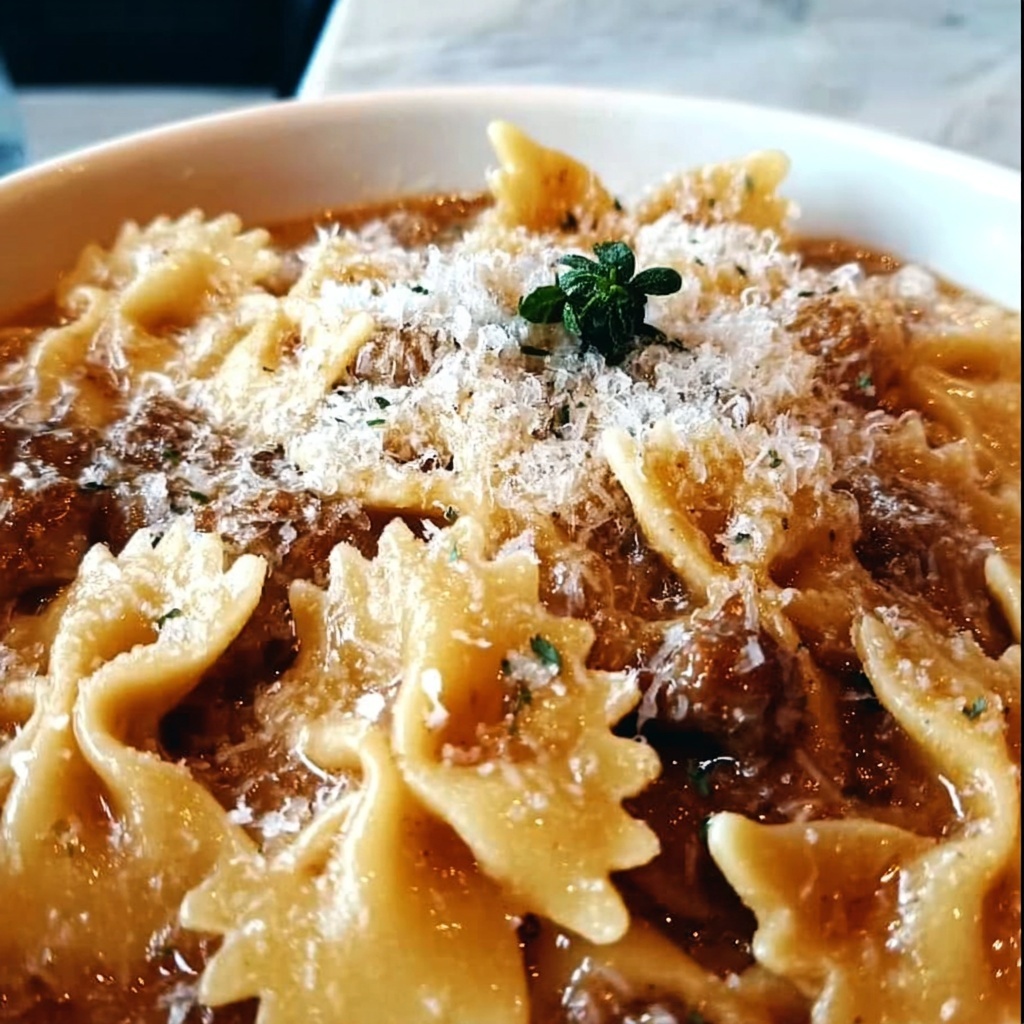 Creamy Beef and Bowtie Pasta: An Amazing Ultimate Recipe for Any Night Recipe - Recipe Image