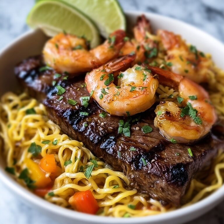Steak & Shrimp Noodles Recipe