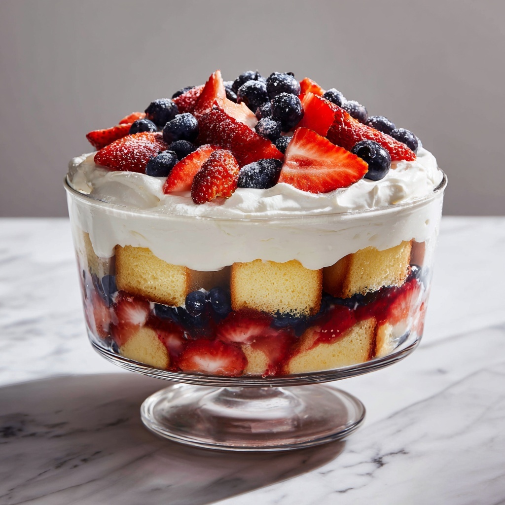 All-American Strawberry and Blueberry Trifle Recipe - Recipe Image