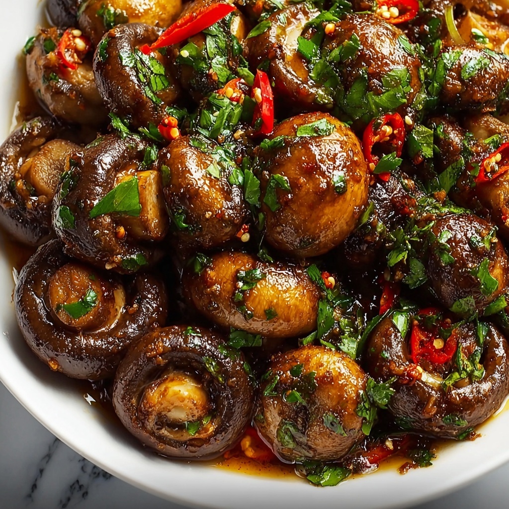 Crispy Chili Garlic Mushroom Recipe - Recipe Image