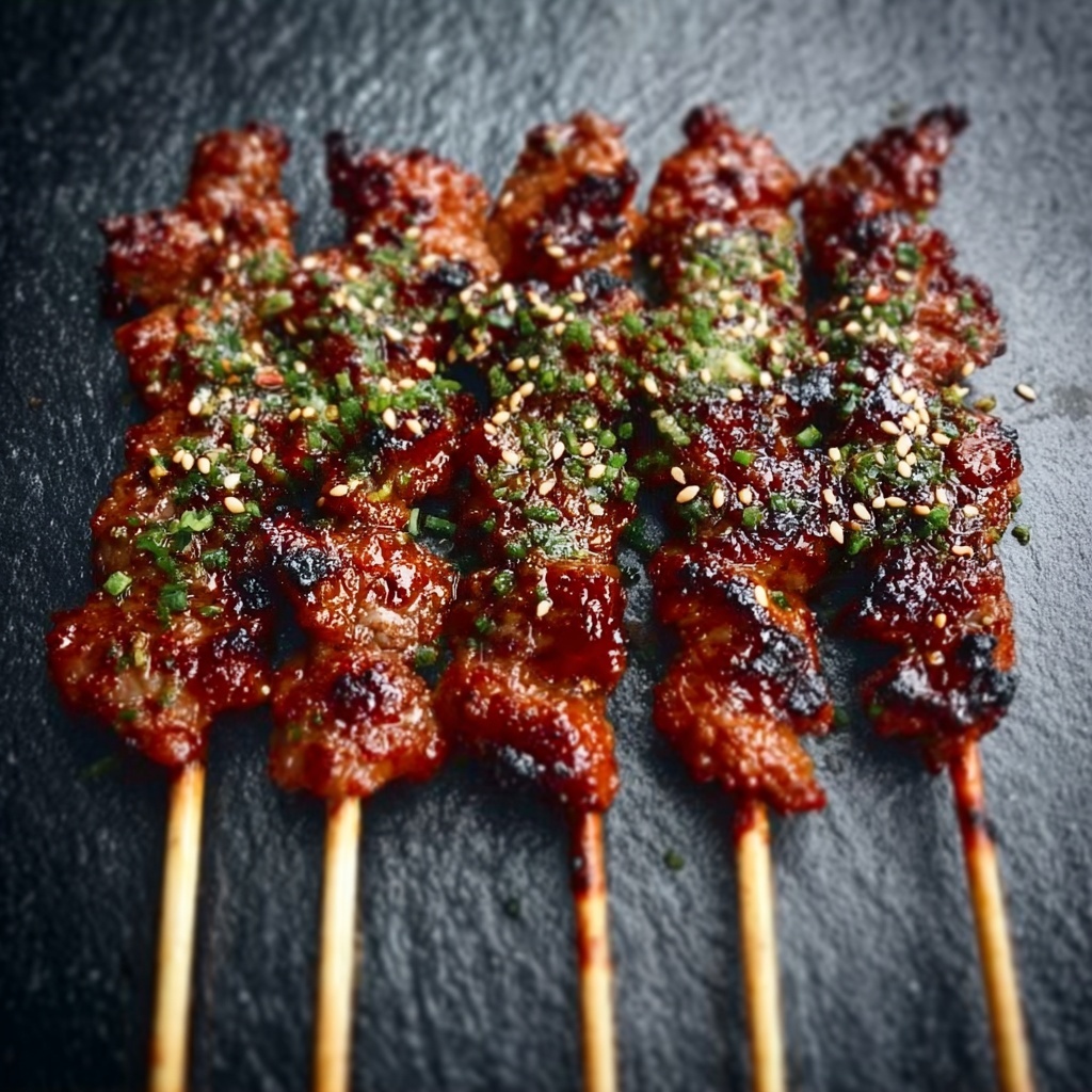 Korean Chicken Skewers Recipe - Recipe Image