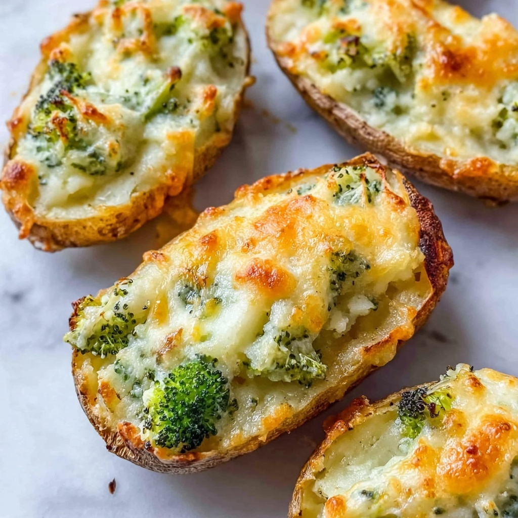 Broccoli and Cheddar Twice-Baked Potatoes Recipe - Recipe Image