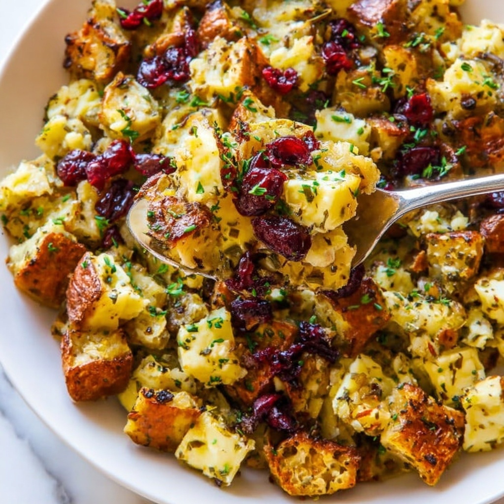 Cranberry Stuffing with Fresh Herbs Recipe - Recipe Image