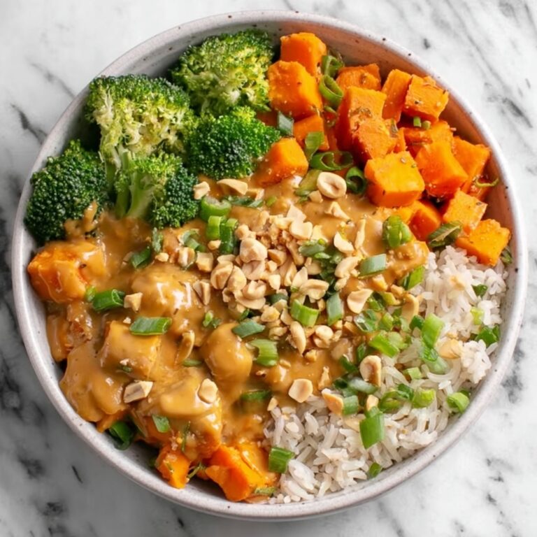 Creamy Thai Peanut Sweet Potato Bowls Recipe
