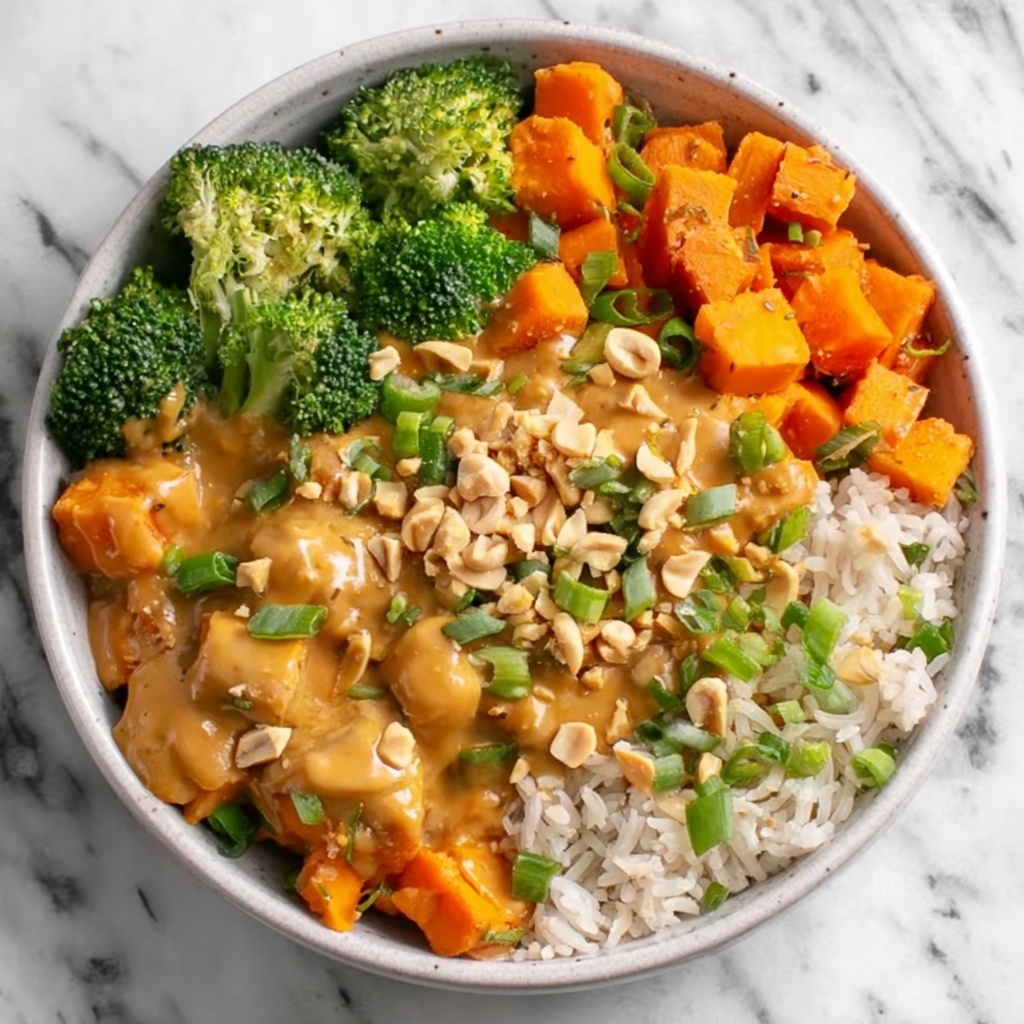 Creamy Thai Peanut Sweet Potato Bowls Recipe - Recipe Image