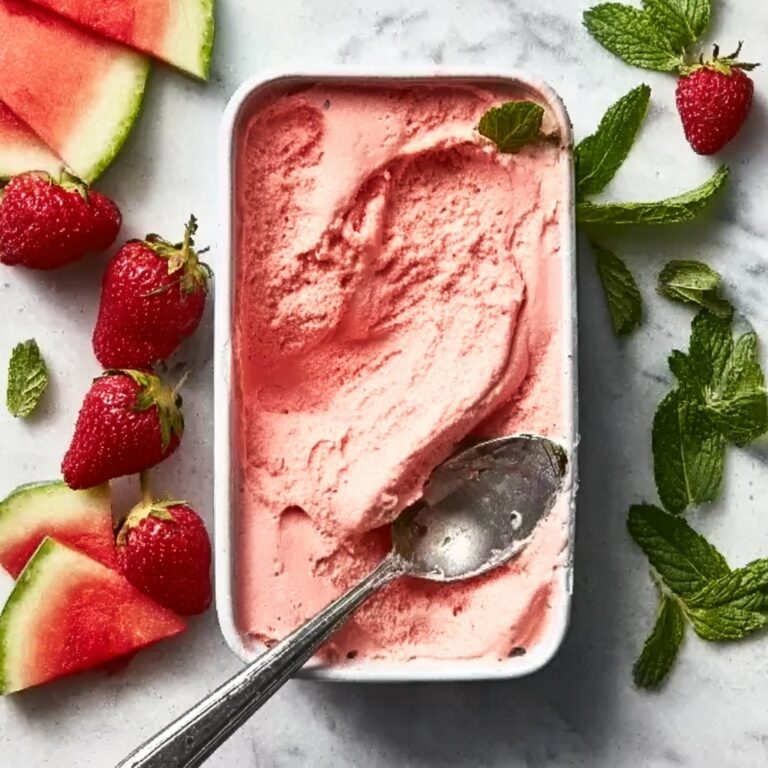 Watermelon Mint Sorbet Recipe