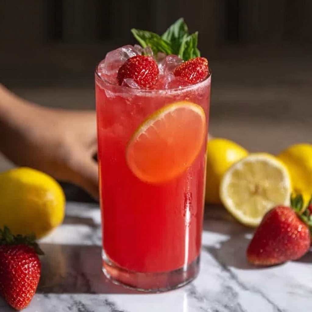 Hibiscus Strawberry Lemonade Recipe - Recipe Image