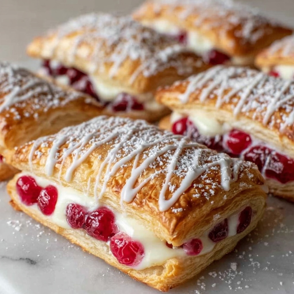 Easy Cherry Danish Pastry Recipe - Recipe Image